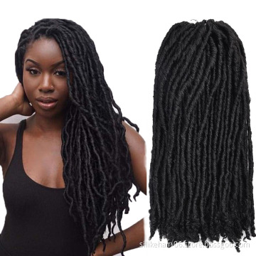 18 inch Bohemian Locs For Women Faux Dreadlocks Braids Goddess Faux Locs Hair Synthetic Crochet Braiding Hair Extensions
